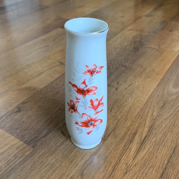60s Japanese Floral Vase - Picture 1 of 9